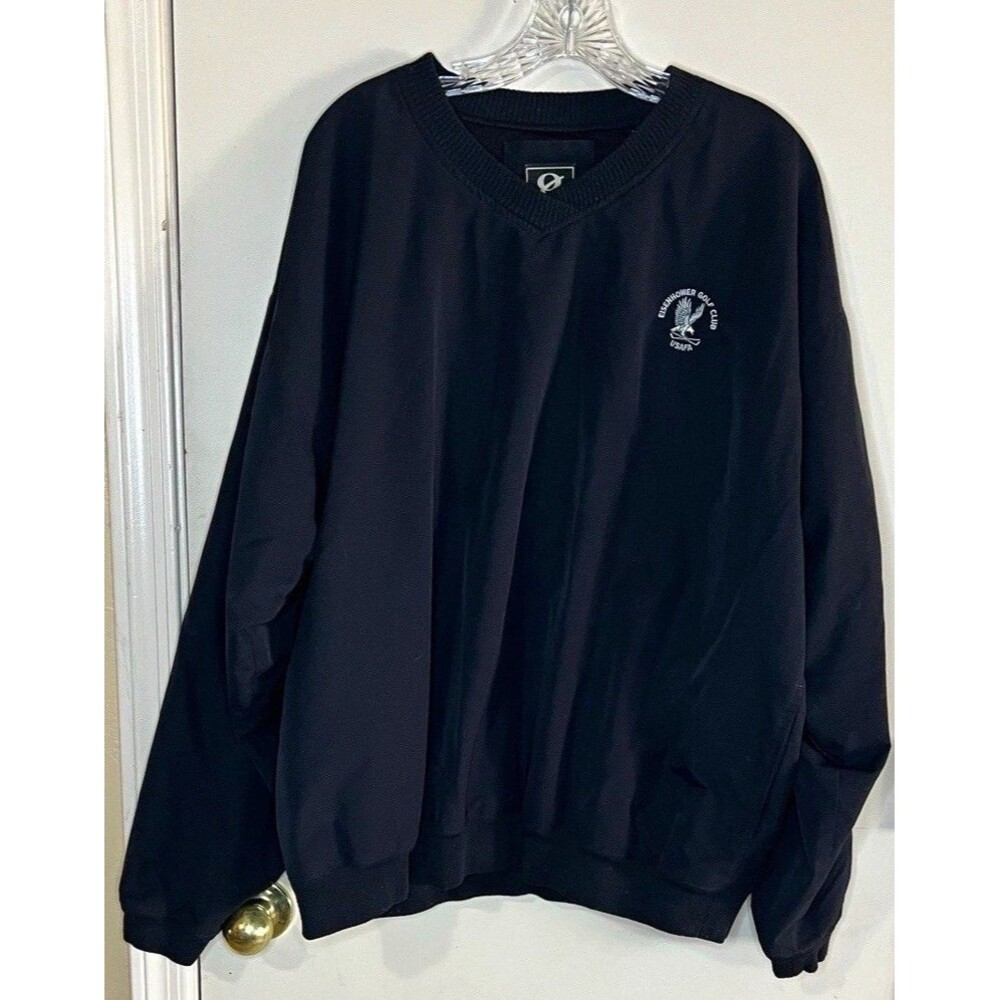 Gear For Sports Men’s XL Black Pullover Golf Windbreaker Mesh Lined Logo pilling